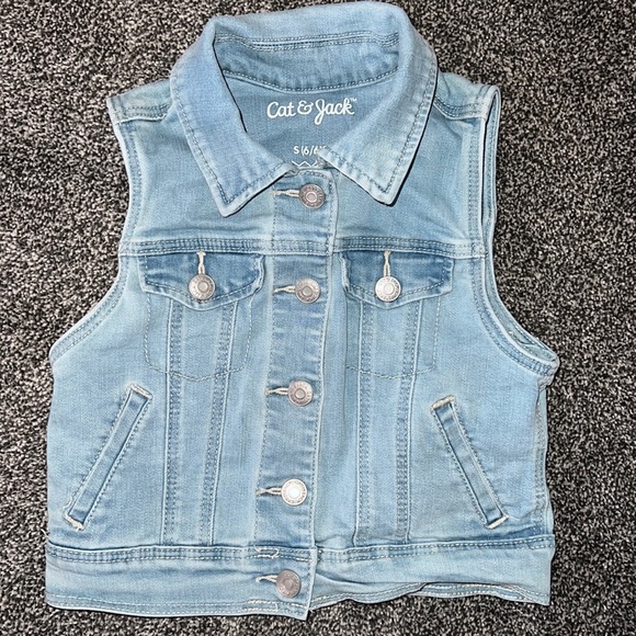 Cat & Jack Jackets & Coats Cat Jack Jean Denim Vest Jacket Poshmark